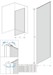 Sundaze 1000mm Bi-Fold Door Shower Enclosure Chrome Framed With 1000mm Side Panel, Anthracite Slate Effect Shower Tray & Waste - thumbnail 8
