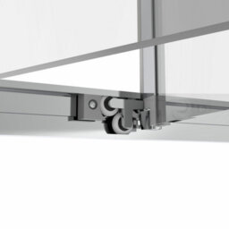 Sundaze 1000mm Bi-Fold Door Shower Enclosure Chrome Framed With 1000mm Side Panel, Anthracite Slate Effect Shower Tray & Waste - thumbnail 4