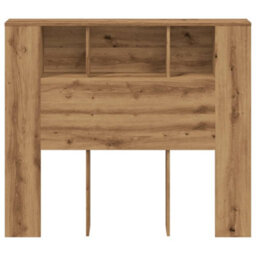 Berkfield Headboard Cabinet Artisan Oak 120X19X104.5 Cm Engineered Wood - thumbnail 4