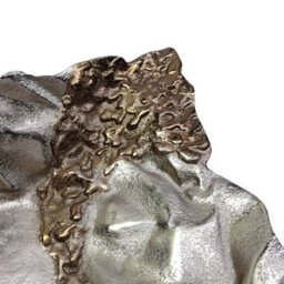 Large Textured Aluminium Decorative Tray Bowl Ornament And Home Accessory In Bronze Silver 54Cm Width - thumbnail 3