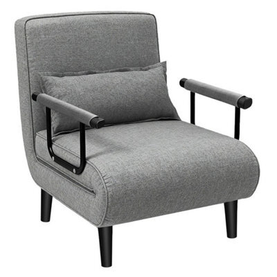 Single 190X65Cm Fabric Recliner Folding Sofa Bed Sleeper Couch - image 1