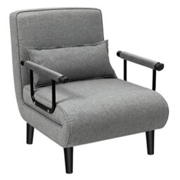 Single 190X65Cm Fabric Recliner Folding Sofa Bed Sleeper Couch