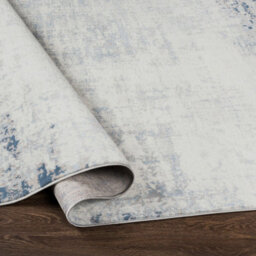 Livabliss Roma-Abstract Blue Grey Off-White Modern Marble Living Dining Bedroom Rug 60 X 90 Cm Easy Care, Non Shedding - thumbnail 4