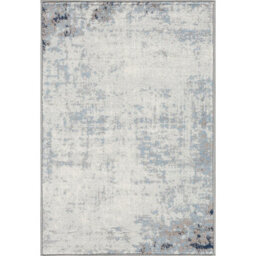 Livabliss Roma-Abstract Blue Grey Off-White Modern Marble Living Dining Bedroom Rug 60 X 90 Cm Easy Care, Non Shedding - thumbnail 1