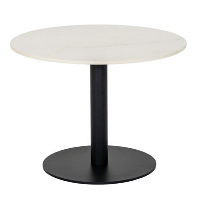 Romanby Stone Round Coffee Table Stone Effect Living Room Table - image 1