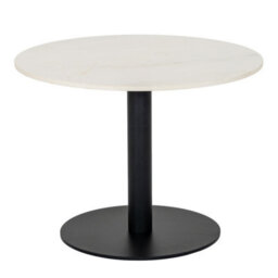 Romanby Stone Round Coffee Table Stone Effect Living Room Table - thumbnail 1