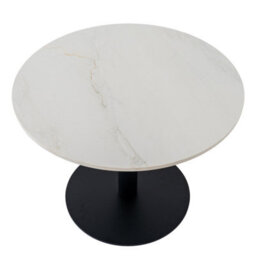 Romanby Stone Round Coffee Table Stone Effect Living Room Table - thumbnail 2