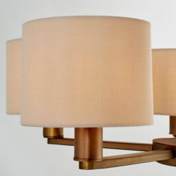 Anson Lighting Donovan Antique Bronze And Marble Faux Silk Shade 5 Light Ceiling Pendant - thumbnail 7