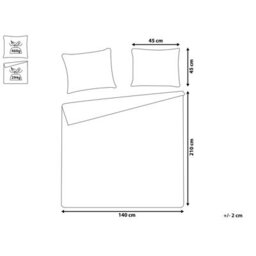 Beliani Bedspread With Cushions Rayen 140 X 210 Cm Brown - thumbnail 3
