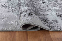 Smart Living Modern Soft Carved Area Rug, Living Room Carpet, Kitchen Floor, Bedroom Soft Rugs 60Cmx220Cm - Serenity (205 Black) - thumbnail 3
