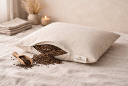 Nod Off Organic Buckwheat Hull Pillow 20 X 17 Inch With Hemp Cover Adjustable Natural Support - thumbnail 2