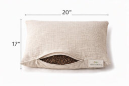 Nod Off Organic Buckwheat Hull Pillow 20 X 17 Inch With Hemp Cover Adjustable Natural Support - thumbnail 6