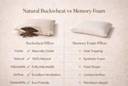 Nod Off Organic Buckwheat Hull Pillow 20 X 17 Inch With Hemp Cover Adjustable Natural Support - thumbnail 7