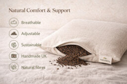 Nod Off Organic Buckwheat Hull Pillow 20 X 17 Inch With Hemp Cover Adjustable Natural Support - thumbnail 5