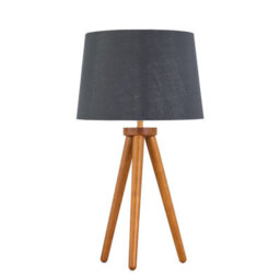 First Choice Lighting Set Of 2 Dark Oak Table Lamp Or Bedside Lights With Grey Silver Shades - thumbnail 2