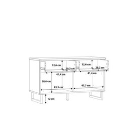 Furniture To Go Klara Tv Unit With 1 Drawer 1 Flip Door In Grey And Oak - thumbnail 8