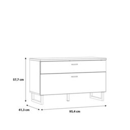 Furniture To Go Klara Tv Unit With 1 Drawer 1 Flip Door In Grey And Oak - thumbnail 7