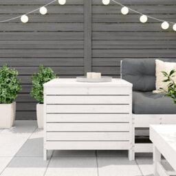 Walplus Garden Outdoor Footstool White 62X63.5X53.5 Cm Solid Wood Pine - thumbnail 3
