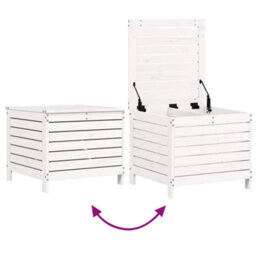 Walplus Garden Outdoor Footstool White 62X63.5X53.5 Cm Solid Wood Pine - thumbnail 7