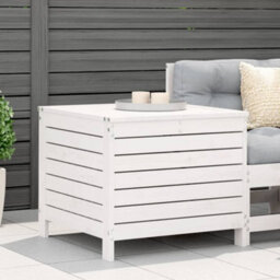 Walplus Garden Outdoor Footstool White 62X63.5X53.5 Cm Solid Wood Pine