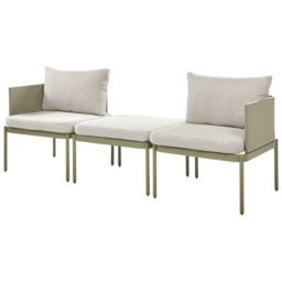 Wyld And Coco Veranda Craft Convertible Garden Sofa Set Green Aluminium - 2-Seater With Cushions And Coffee Table - thumbnail 6