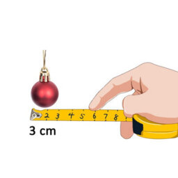Shatchi 30mm/12Pcs Christmas Baubles Shatterproof Dark Red, Christmas Tree Decorations - thumbnail 6