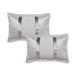 Catherine Lansfield Pillowcases Sequin Cluster Quilted 50X75Cm + Border Pack Of 2 Pillow Cases With Envelope Closure Silver Grey - thumbnail 4
