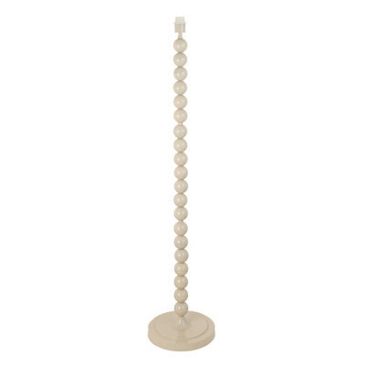 Loops Stylish 1327mm Tall Floor Lamp In Gloss Almond White With E27 Led Compatibility - image 1