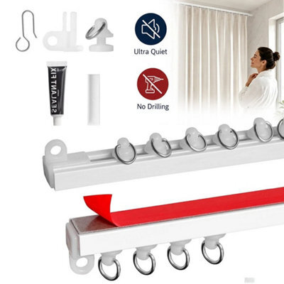 300Cm Self Adhesive Curtain Track Curtain Rails,no-Damage Ceiling Curtain Track - image 1