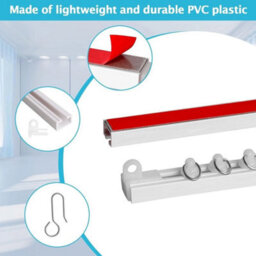 300Cm Self Adhesive Curtain Track Curtain Rails,no-Damage Ceiling Curtain Track - thumbnail 4