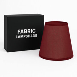 Burgundy Fabric Lampshade 16Cm With A60 Led Bulb Elegant Design For Ceiling Pendants, Table & Floor Lamps - thumbnail 1