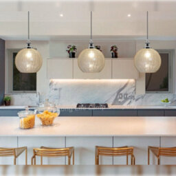 Long Life Lamps Company Crackle Glass Pendant Light Round Globe Shade Chrome Ceiling Lamp Holder H3043 - thumbnail 8