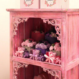 Serenityy Albasia Bathroom Cabinet Pinkwash - Handmade Indonesian Wood, 120Cm H X 66.7Cm W X 40Cm D - thumbnail 4