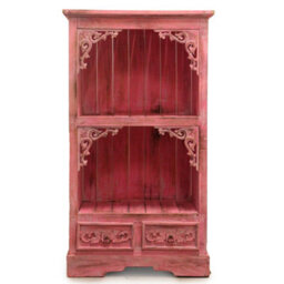 Serenityy Albasia Bathroom Cabinet Pinkwash - Handmade Indonesian Wood, 120Cm H X 66.7Cm W X 40Cm D - thumbnail 6