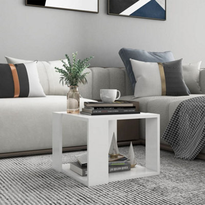 Walplus Coffee Table White 40X40X30 Cm Engineered Wood - image 1