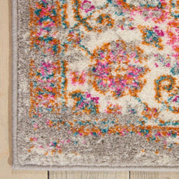 Grey Floral Luxurious Traditional Persian Rug For Dining Room-160Cm X 221Cm - thumbnail 3
