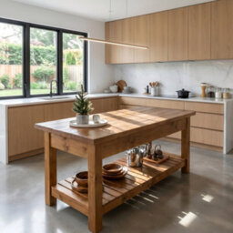 L80Xw44Cm Ironstead Kitchen Island / Breakfast Bar / Rustic Cart And Island - thumbnail 8