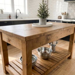 L80Xw44Cm Ironstead Kitchen Island / Breakfast Bar / Rustic Cart And Island - thumbnail 5