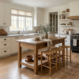 L80Xw44Cm Ironstead Kitchen Island / Breakfast Bar / Rustic Cart And Island - thumbnail 6
