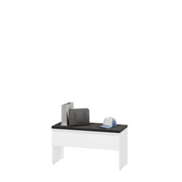 Arte White Simply 3 Hallway Bench W92Cm X H50Cm X D40Cm - Bright And Airy Design - thumbnail 3
