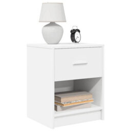 Berkfield Bedside Cabinets 2 Pcs With Drawer White 40X34X50 Cm - thumbnail 1