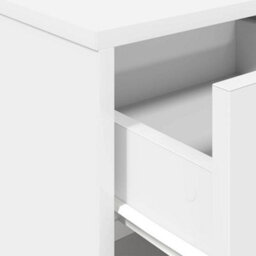 Berkfield Bedside Cabinets 2 Pcs With Drawer White 40X34X50 Cm - thumbnail 8