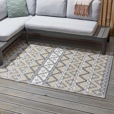 Smart Garden Alfresco Outdoor Garden Rug - Slate Aztec 210Cm - image 1