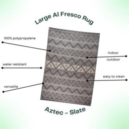 Smart Garden Alfresco Outdoor Garden Rug - Slate Aztec 210Cm - thumbnail 5