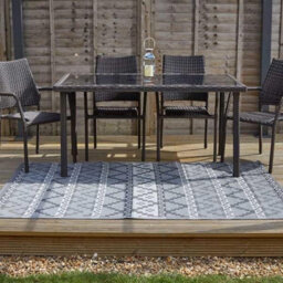 Smart Garden Alfresco Outdoor Garden Rug - Slate Aztec 210Cm - thumbnail 2