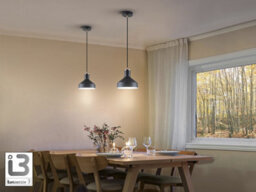 Luminosa Lighting Luminosa Irias Dome Pendant Ceiling Light Black, Copper 1Xe27 - Uk Stock - thumbnail 2