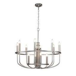 Luminosa Lighting Luminosa Capitol Hill 12 Light Multi Arm Pendant Ceiling Light, Brushed Nickel - thumbnail 1