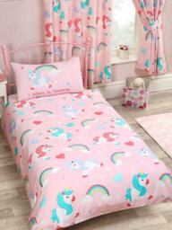 World Of Wallpaper I Believe In Unicorns Single Duvet Cover And Pillowcase Set - thumbnail 1