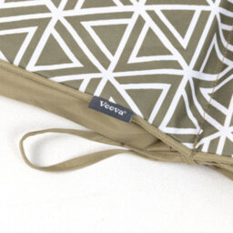 icon Outdoor High Back Seat Cushion Set Of 4 Olive Green Geometric - thumbnail 3