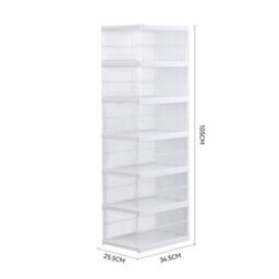Living And Home 6 Tier Transparent Foldable Shoe Storage Box Shoe Organiser - thumbnail 7